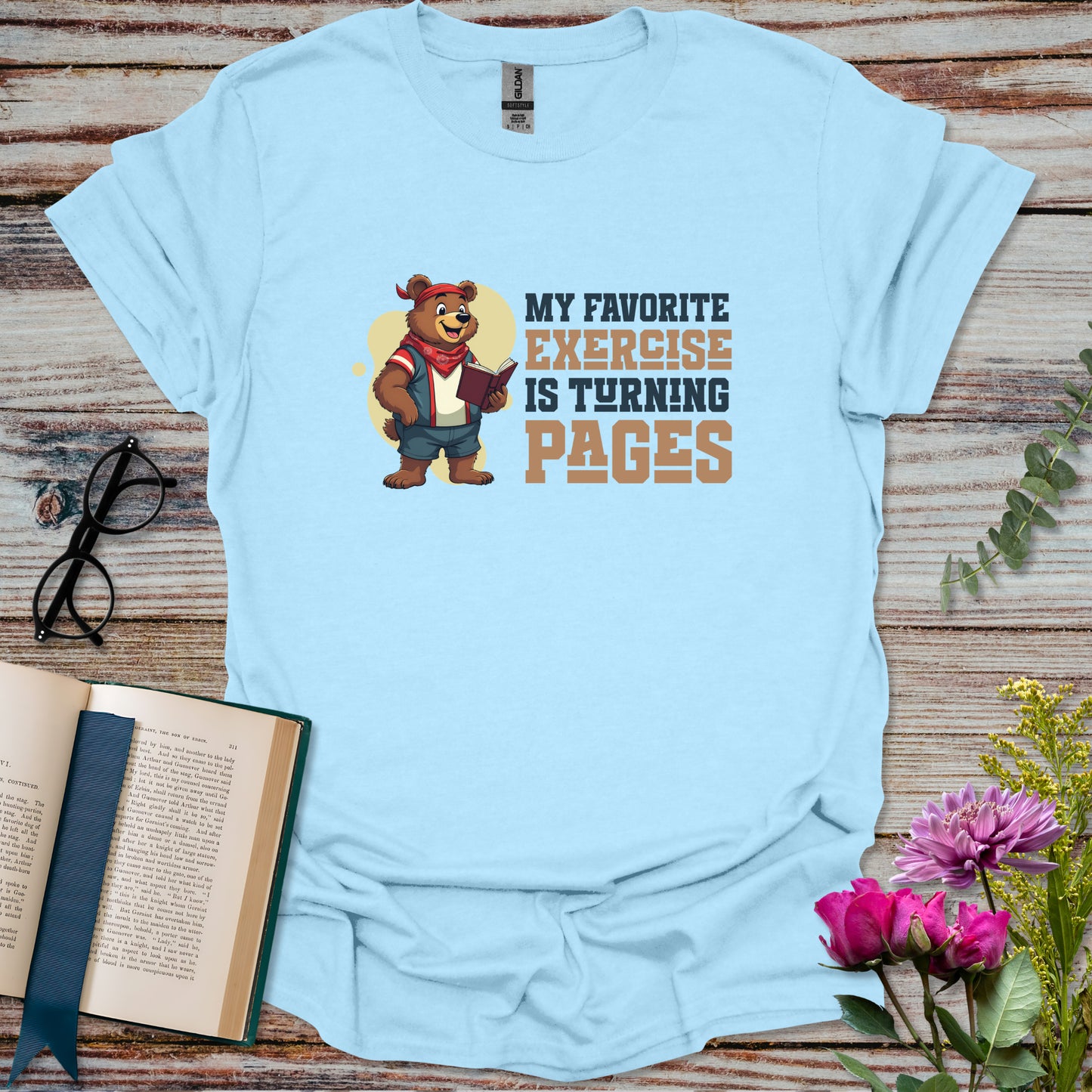 My Favorite Exercise is Turning Pages T-shirt