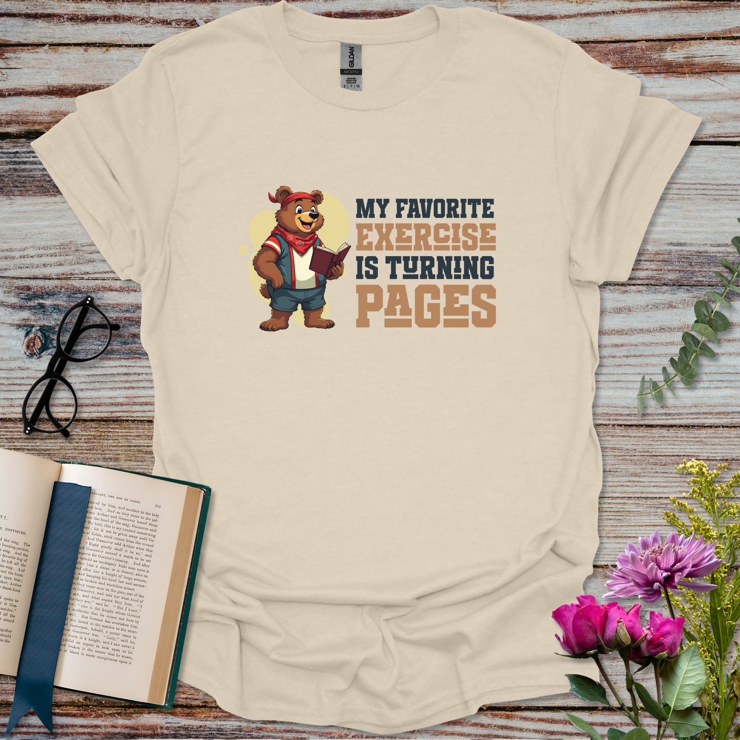 My Favorite Exercise is Turning Pages T-shirt