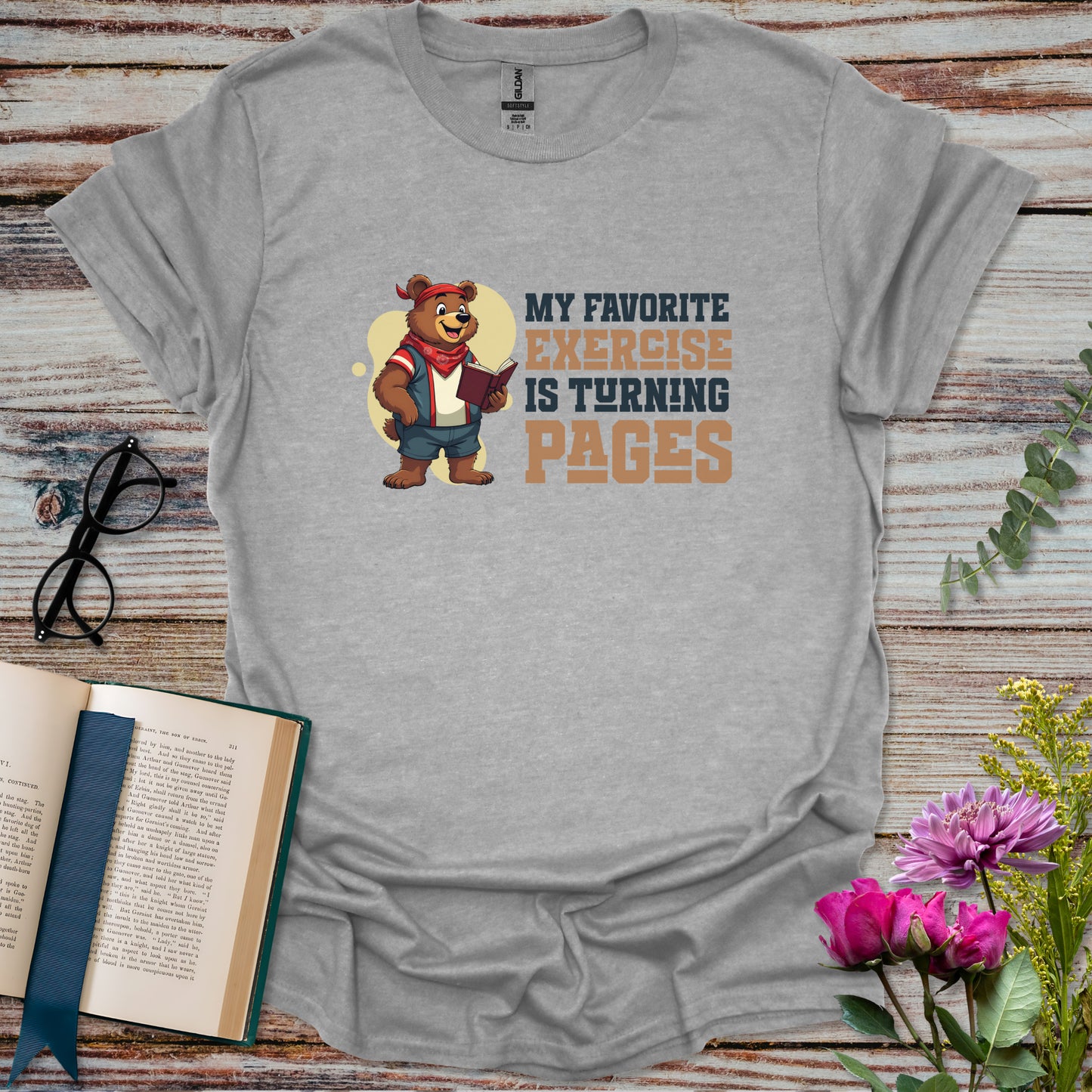 My Favorite Exercise is Turning Pages T-shirt