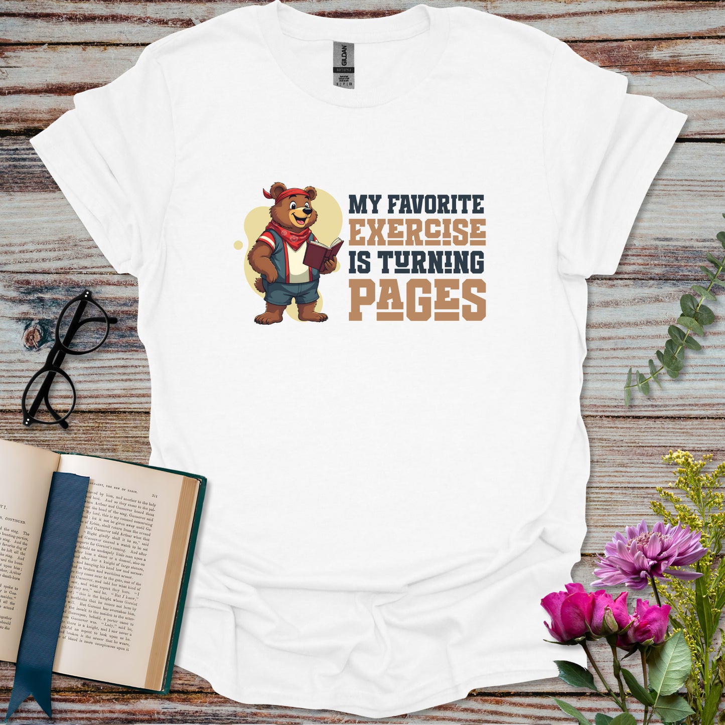 My Favorite Exercise is Turning Pages T-shirt