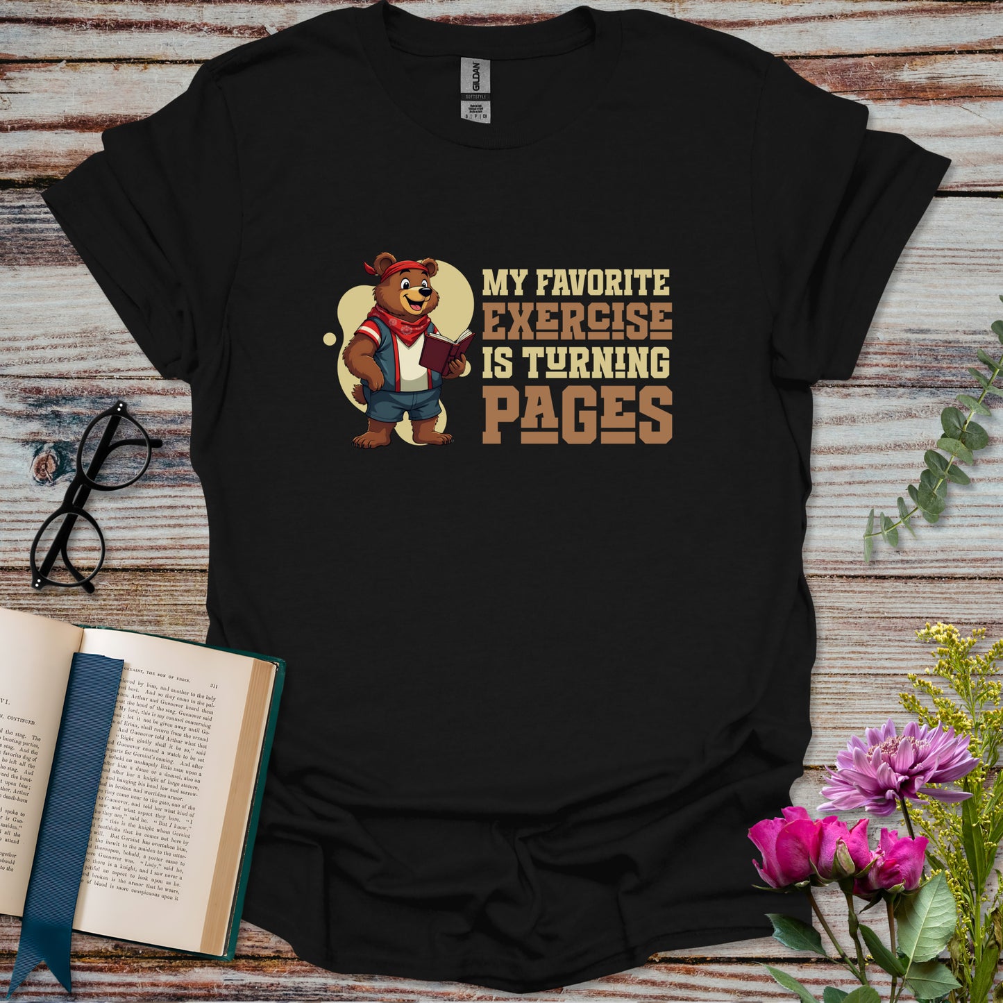 My Favorite Exercise is Turning Pages T-shirt