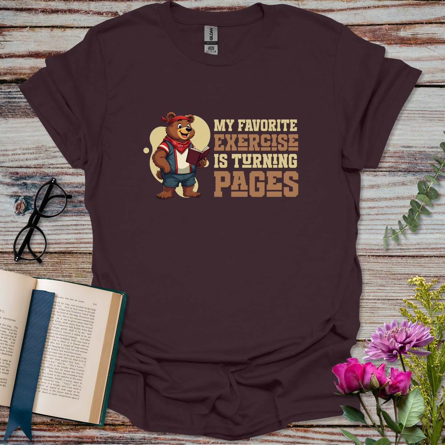 My Favorite Exercise is Turning Pages T-shirt