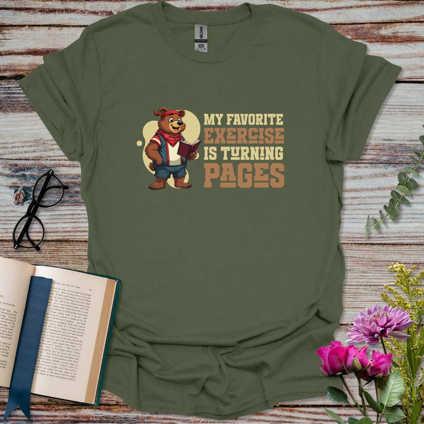 My Favorite Exercise is Turning Pages T-shirt