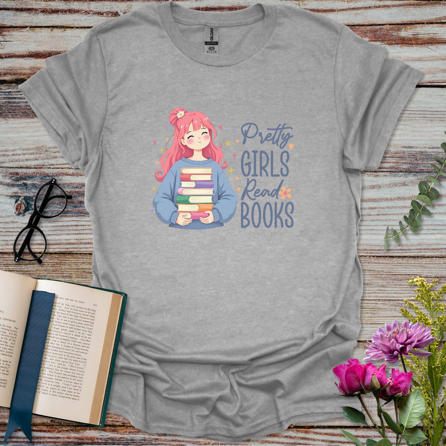 Pretty Girls Read Books T-shirt