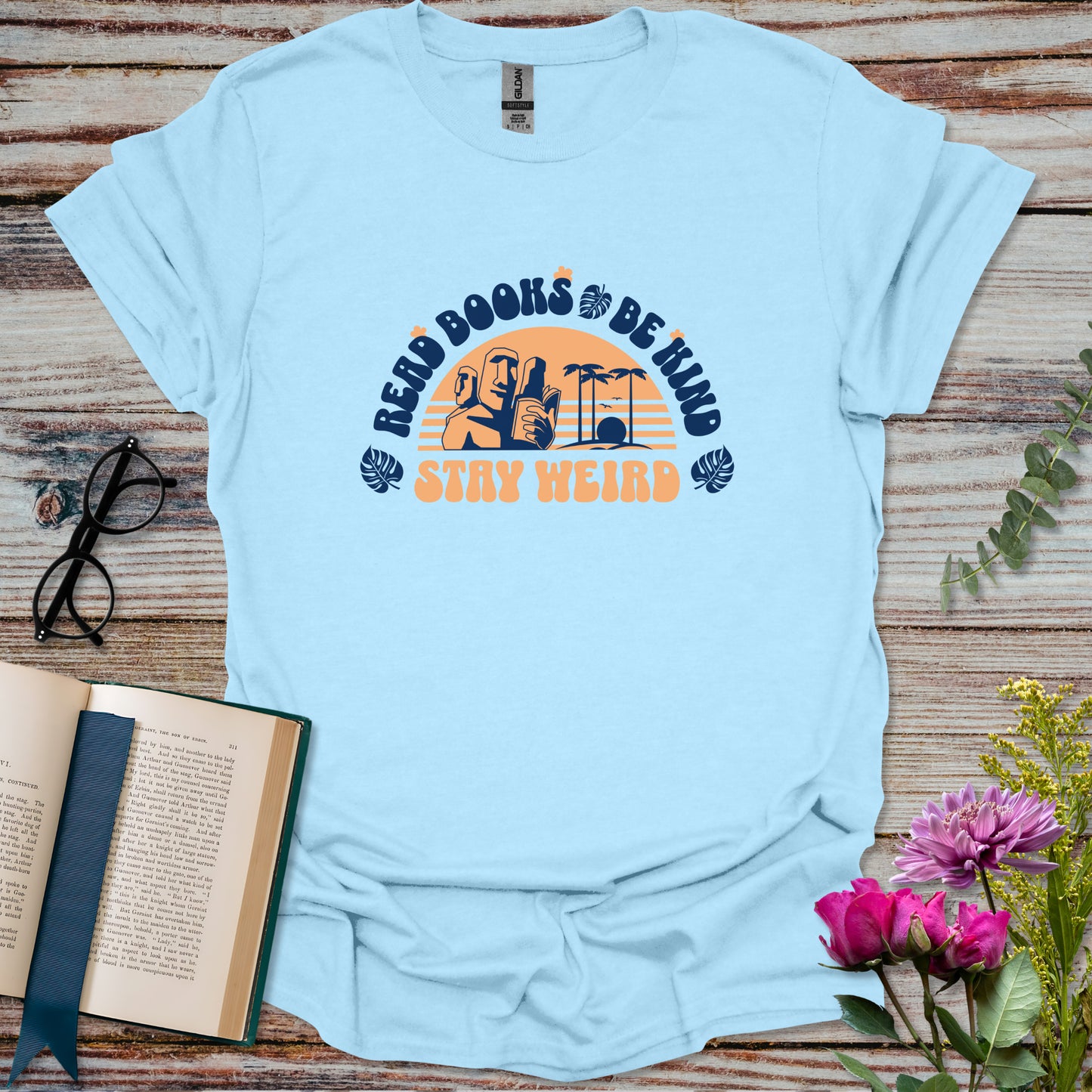 Read Books Be Kind Stay Weird T-shirt