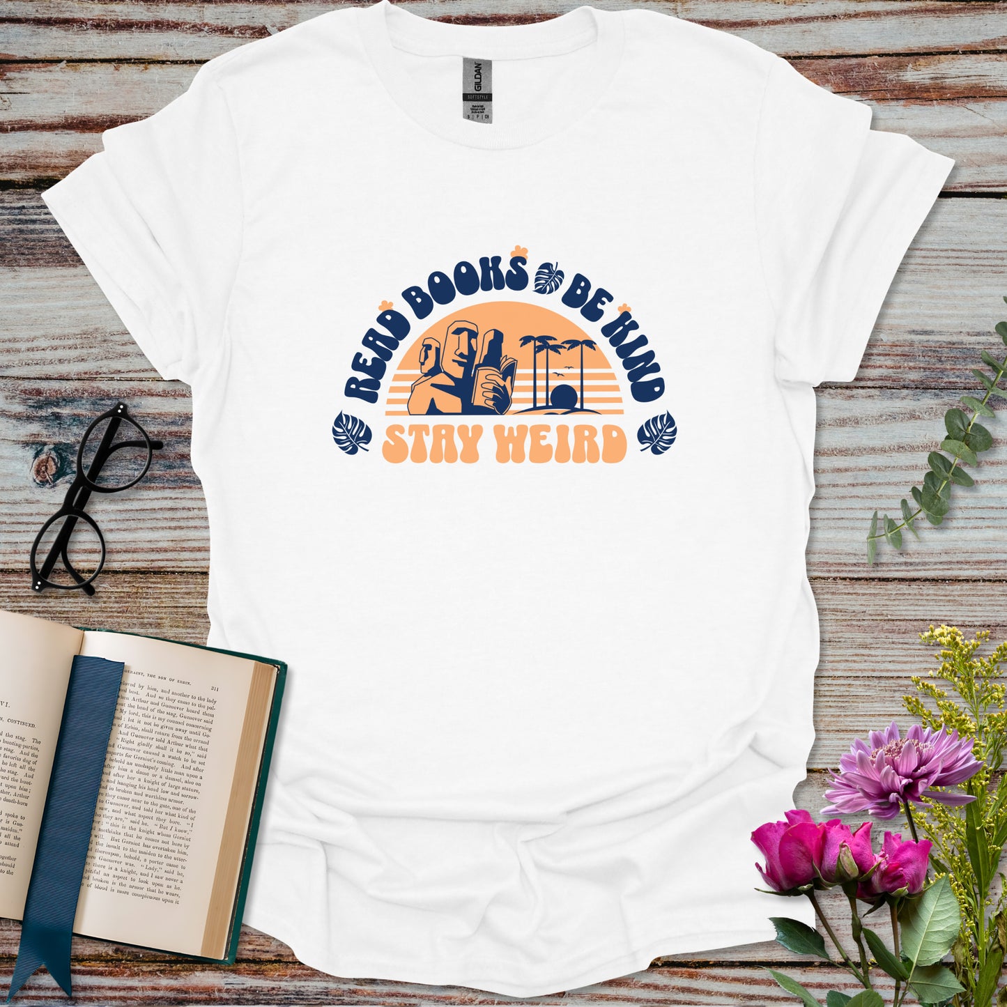 Read Books Be Kind Stay Weird T-shirt