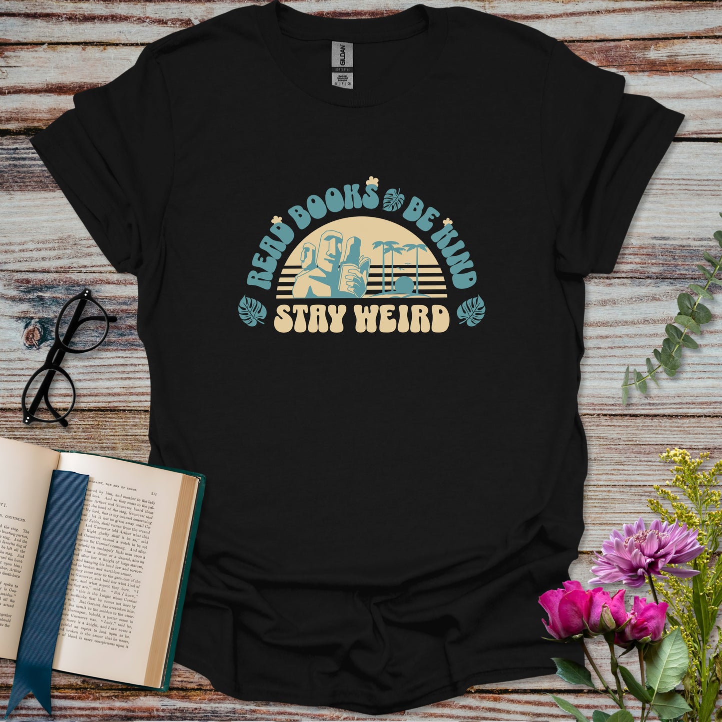 Read Books Be Kind Stay Weird T-shirt