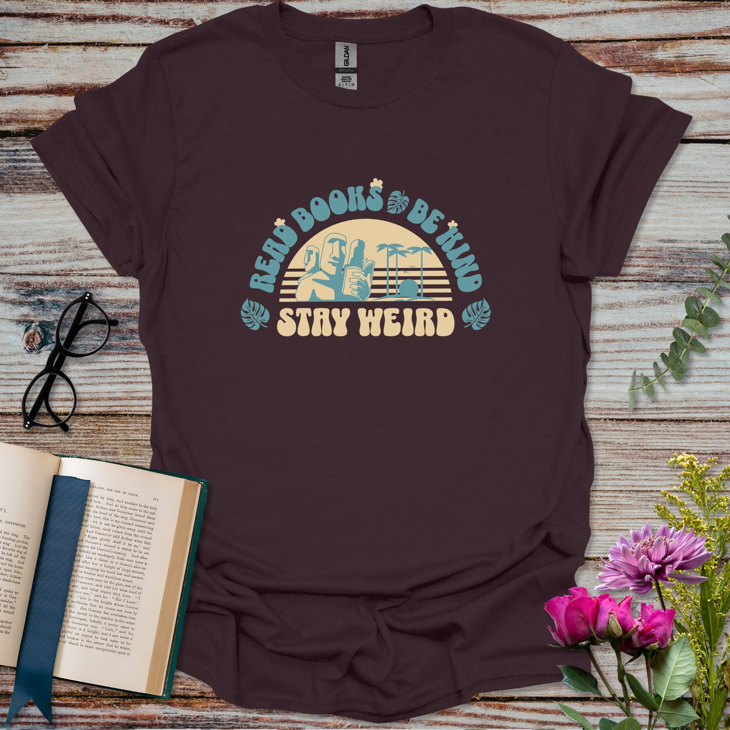 Read Books Be Kind Stay Weird T-shirt