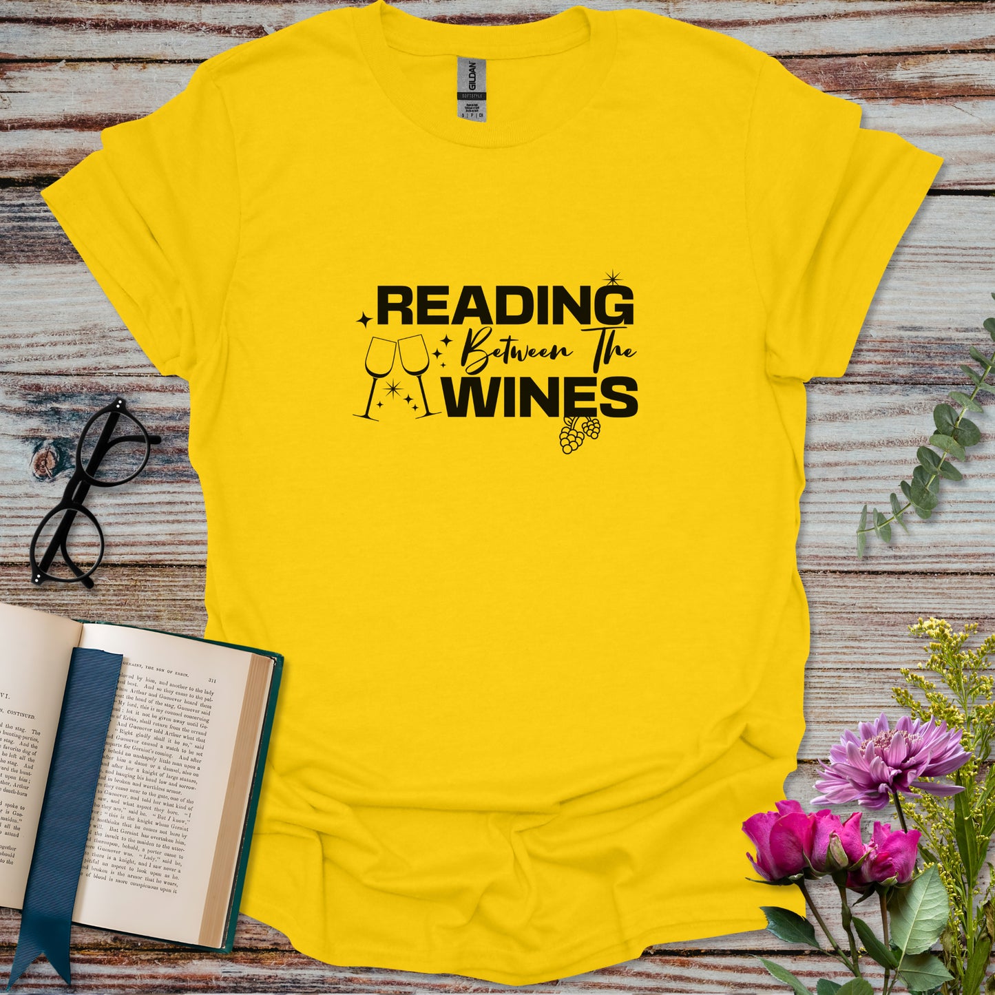 Reading Between the Wines T-shirt