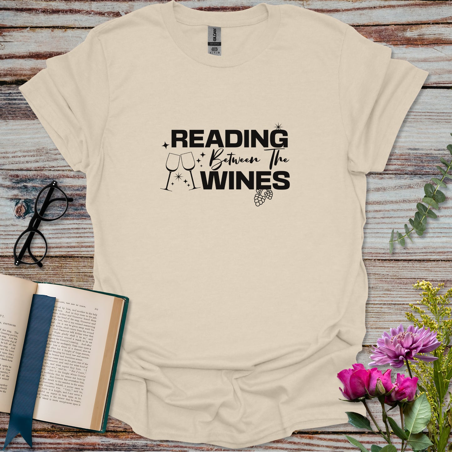 Reading Between the Wines T-shirt