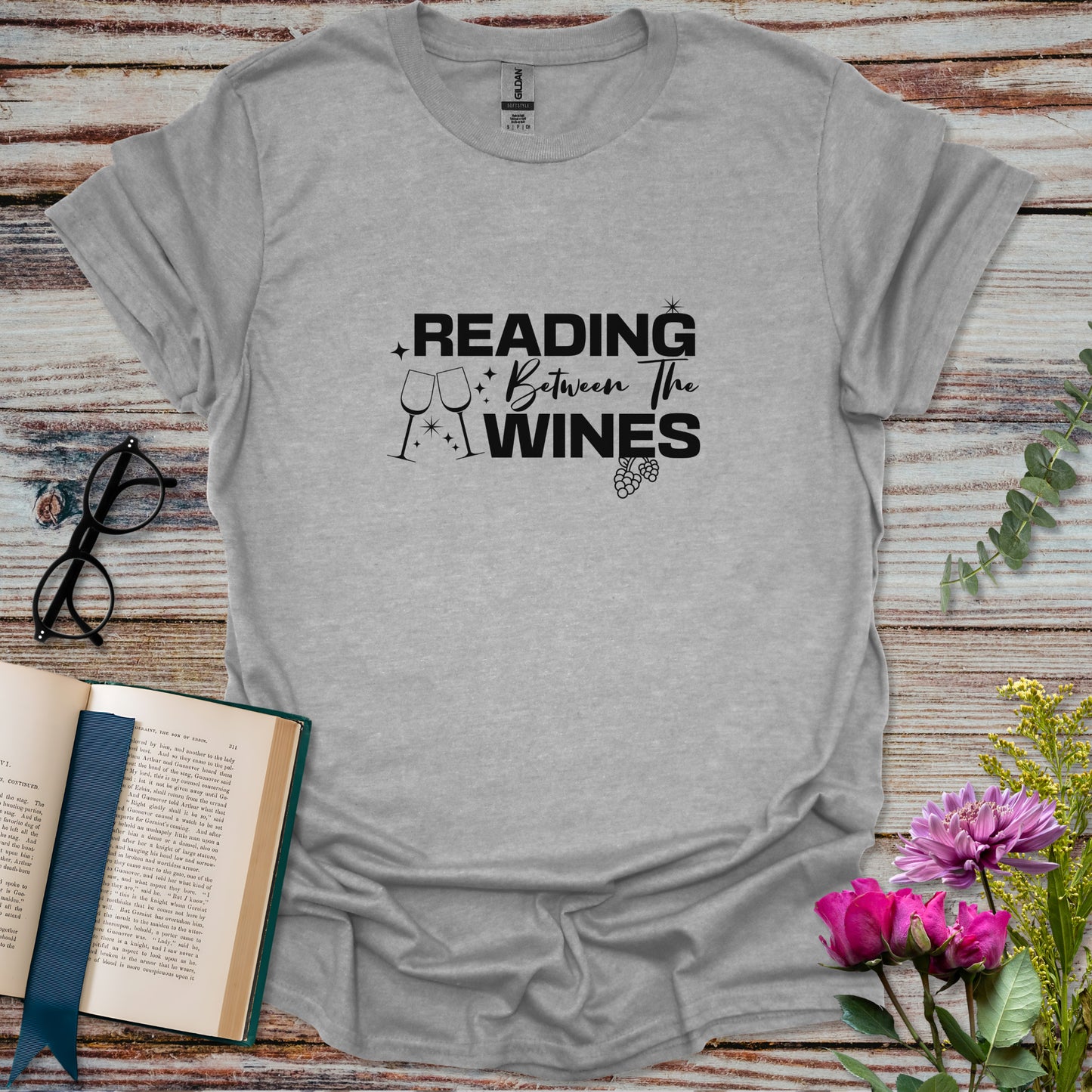 Reading Between the Wines T-shirt