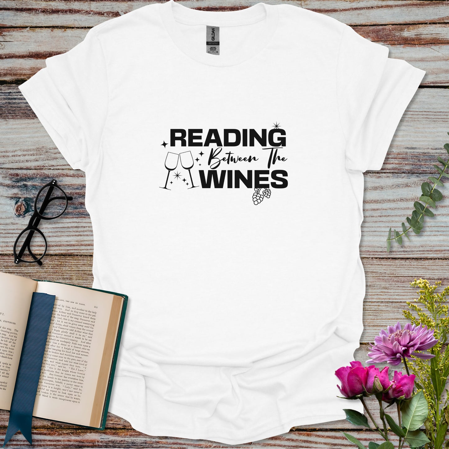 Reading Between the Wines T-shirt