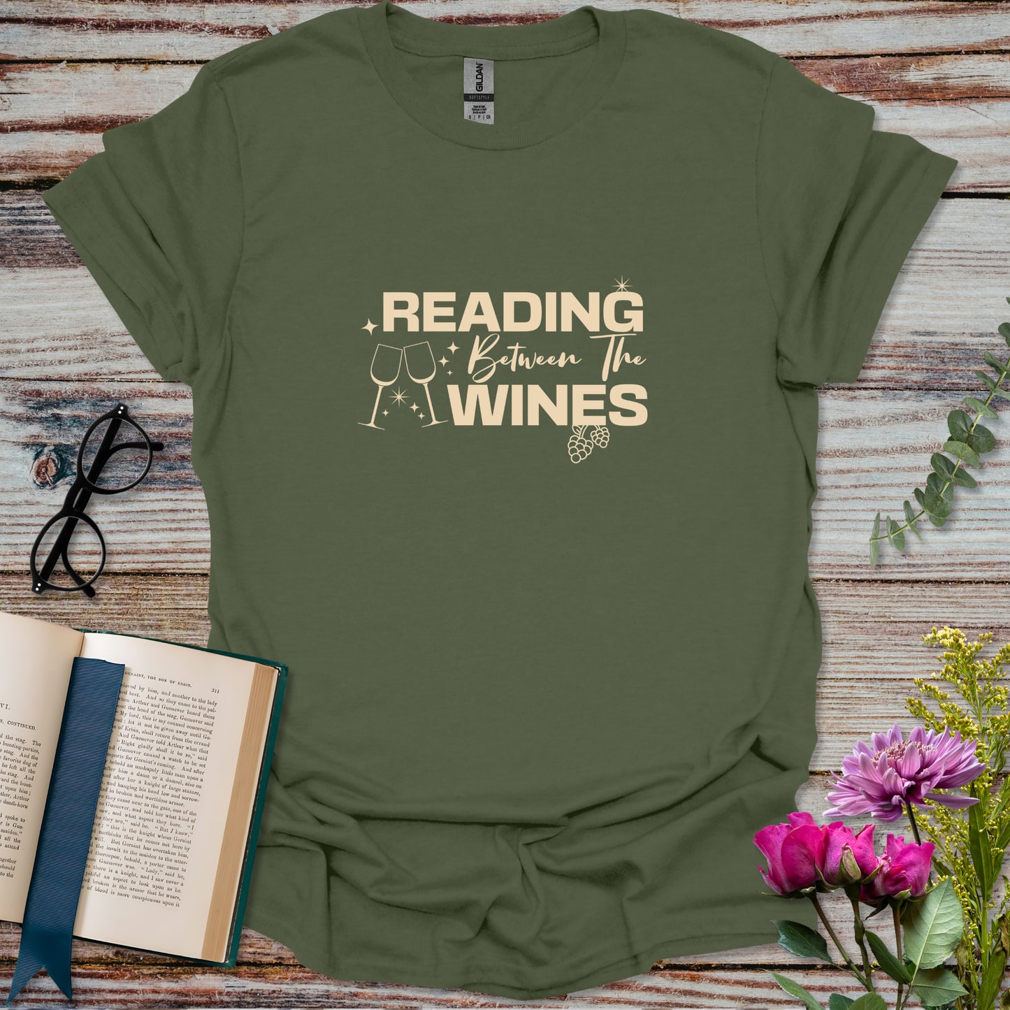 Reading Between the Wines T-shirt