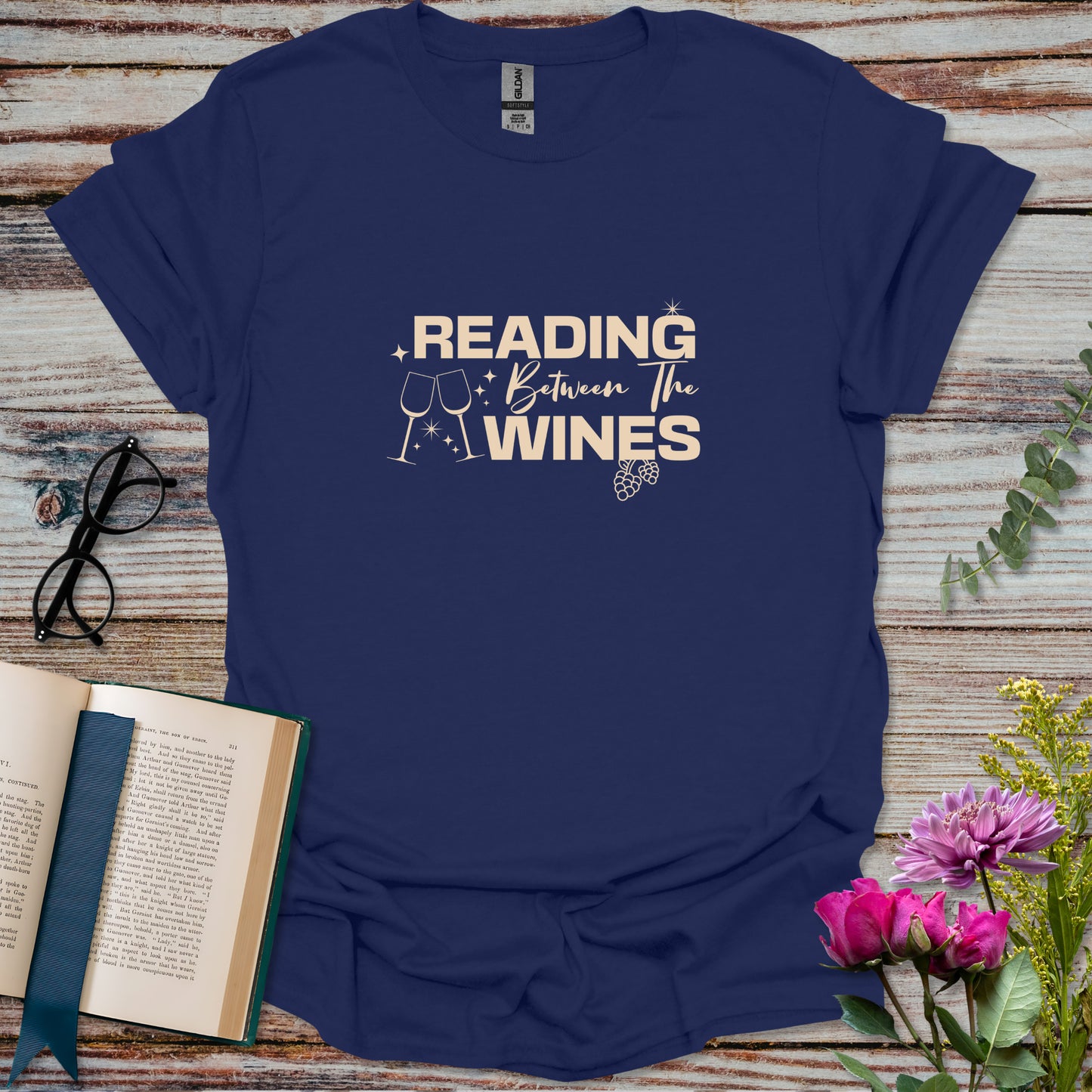 Reading Between the Wines T-shirt