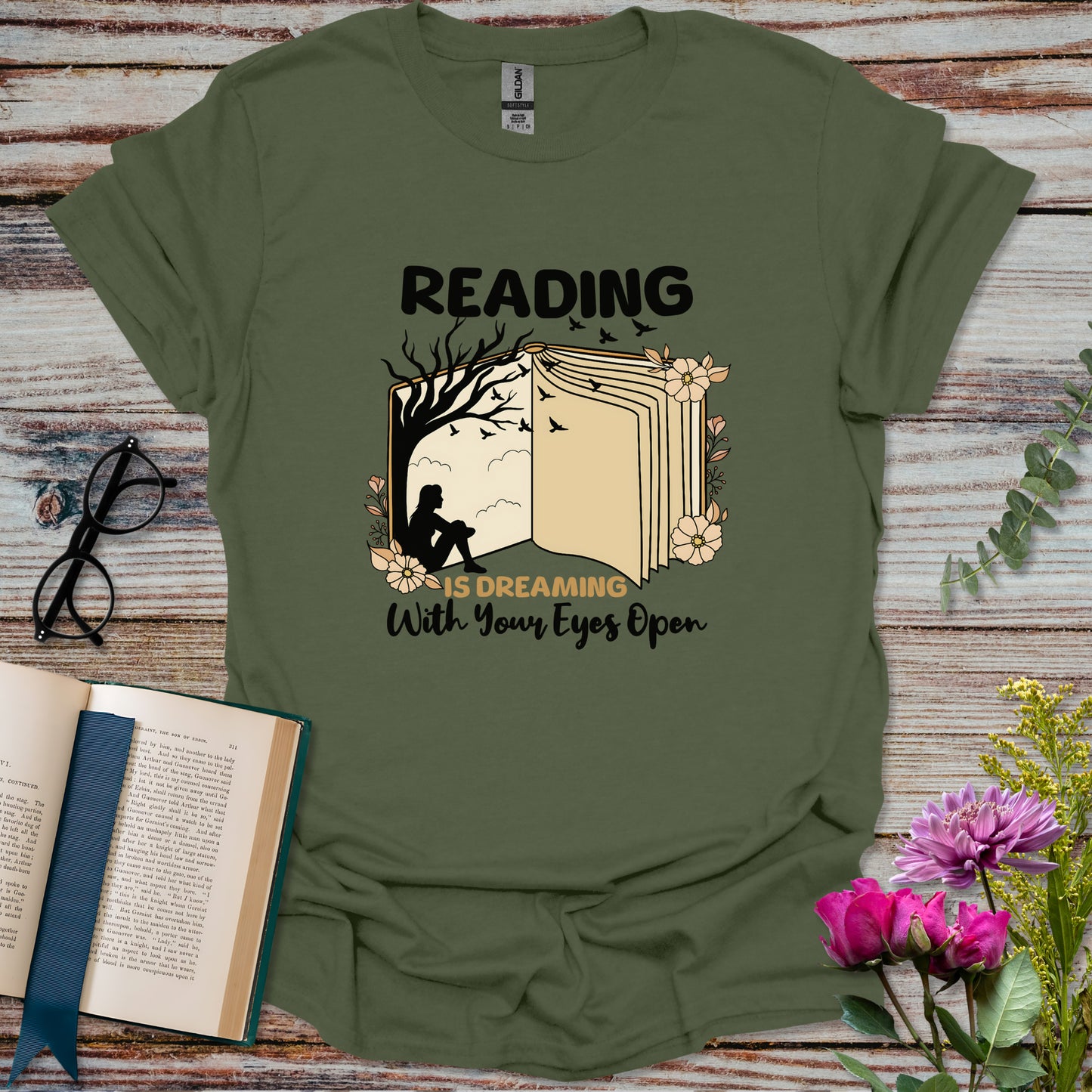 Reading is Dreaming with Your Eyes Open T-shirt