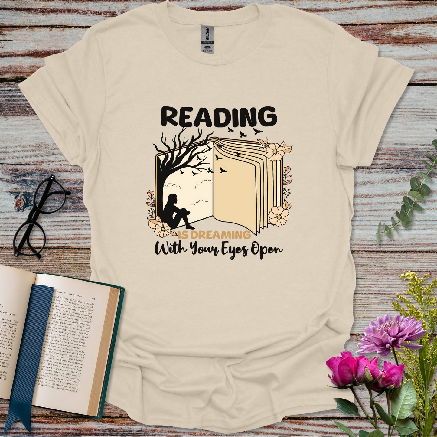 Reading is Dreaming with Your Eyes Open T-shirt