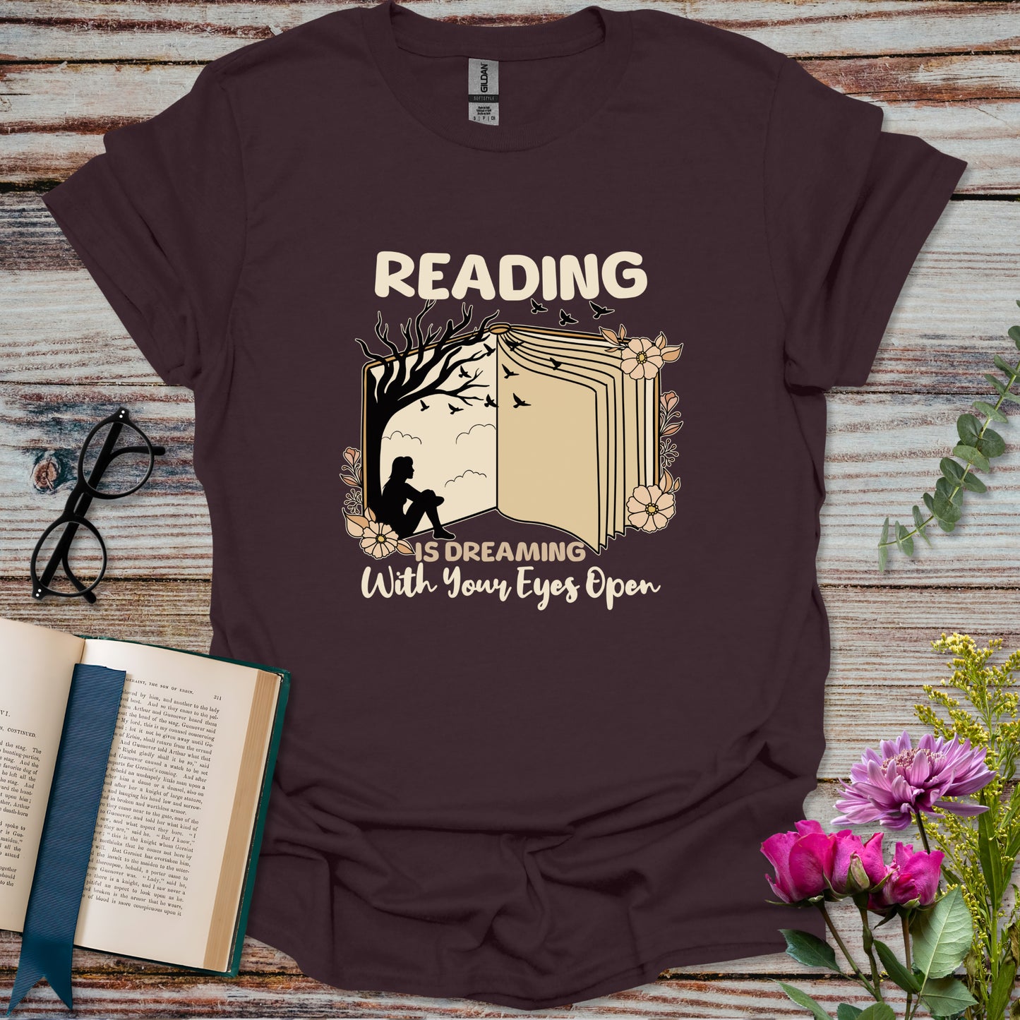 Reading is Dreaming with Your Eyes Open T-shirt