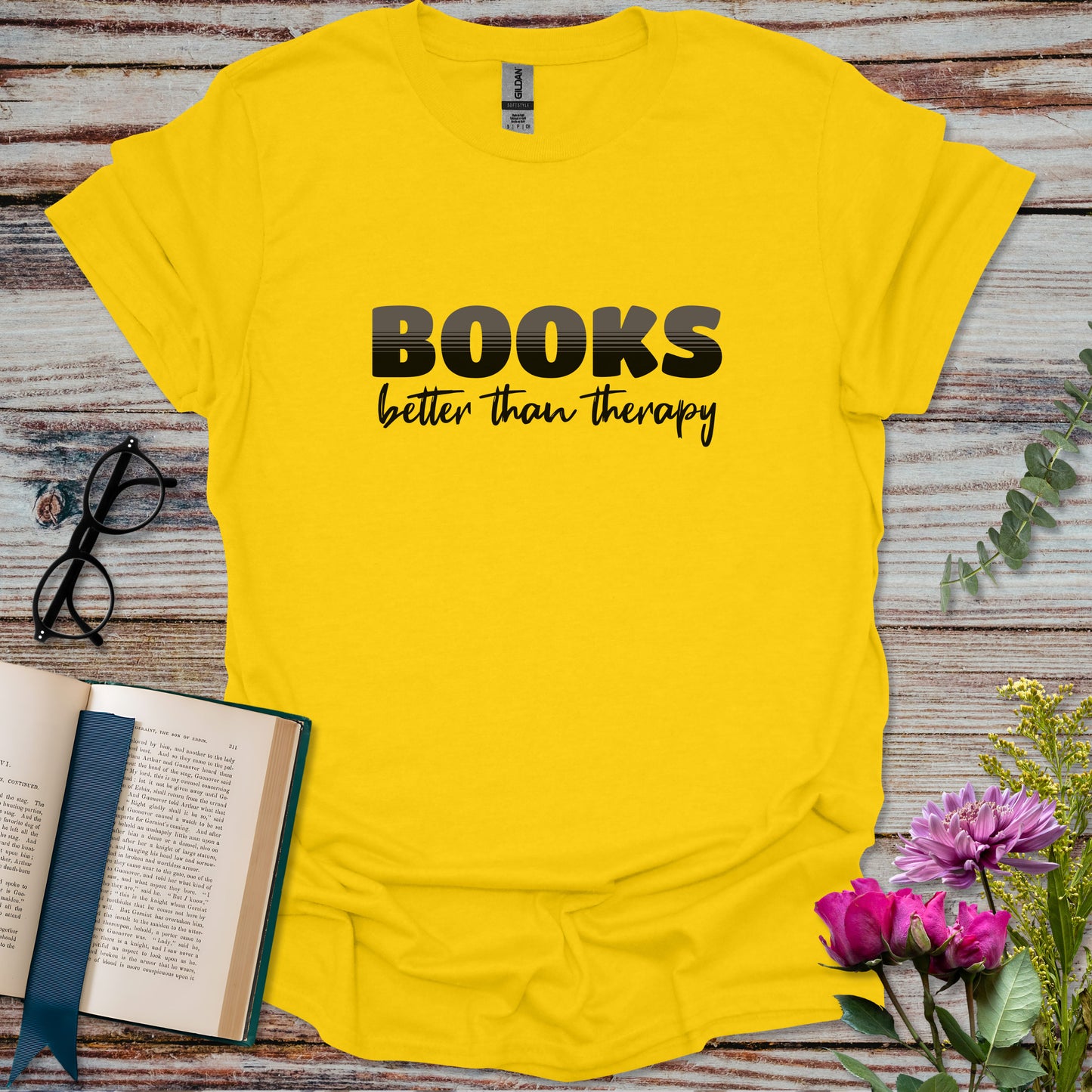 Better Than Therapy Book Lover Minimalist T-shirt