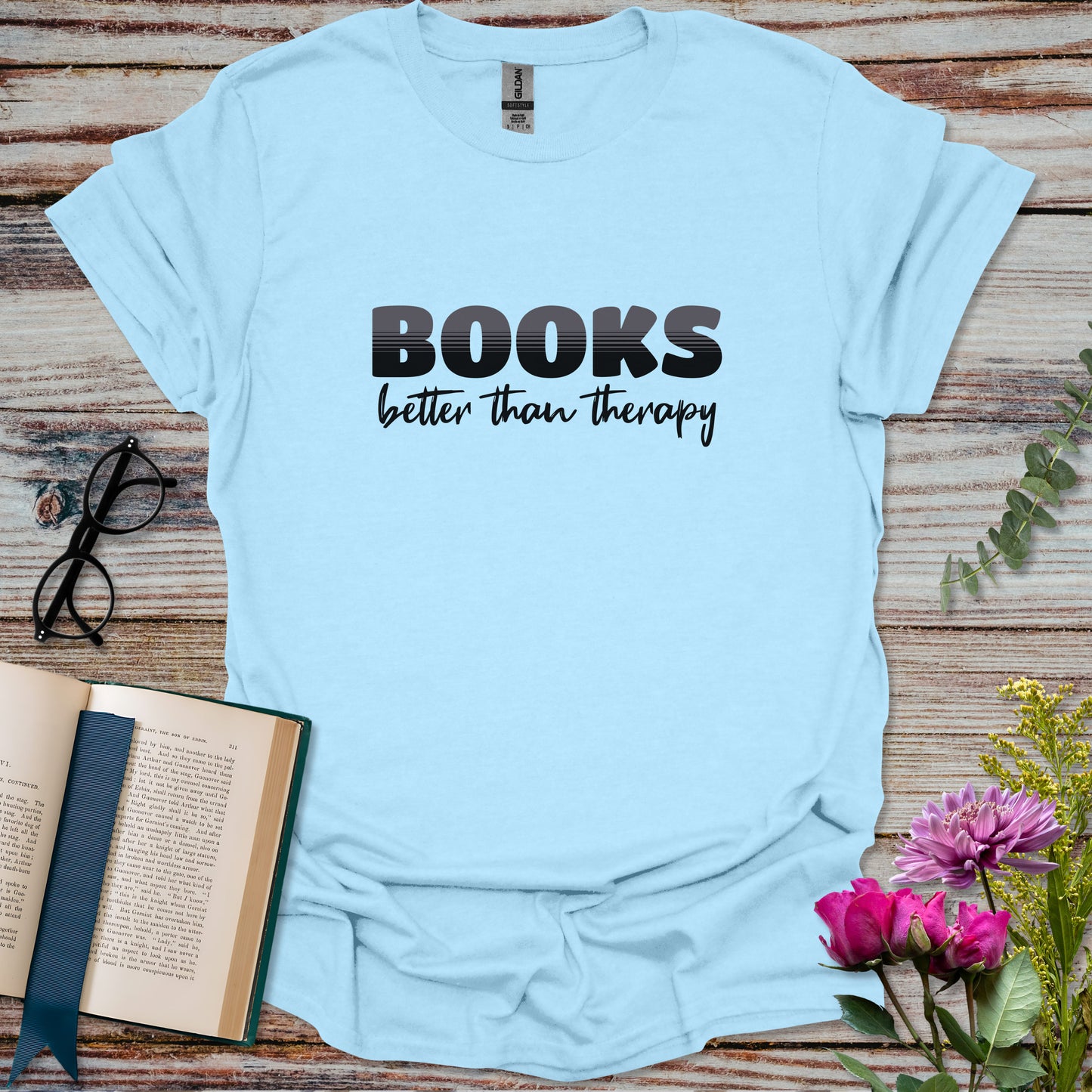 Better Than Therapy Book Lover Minimalist T-shirt