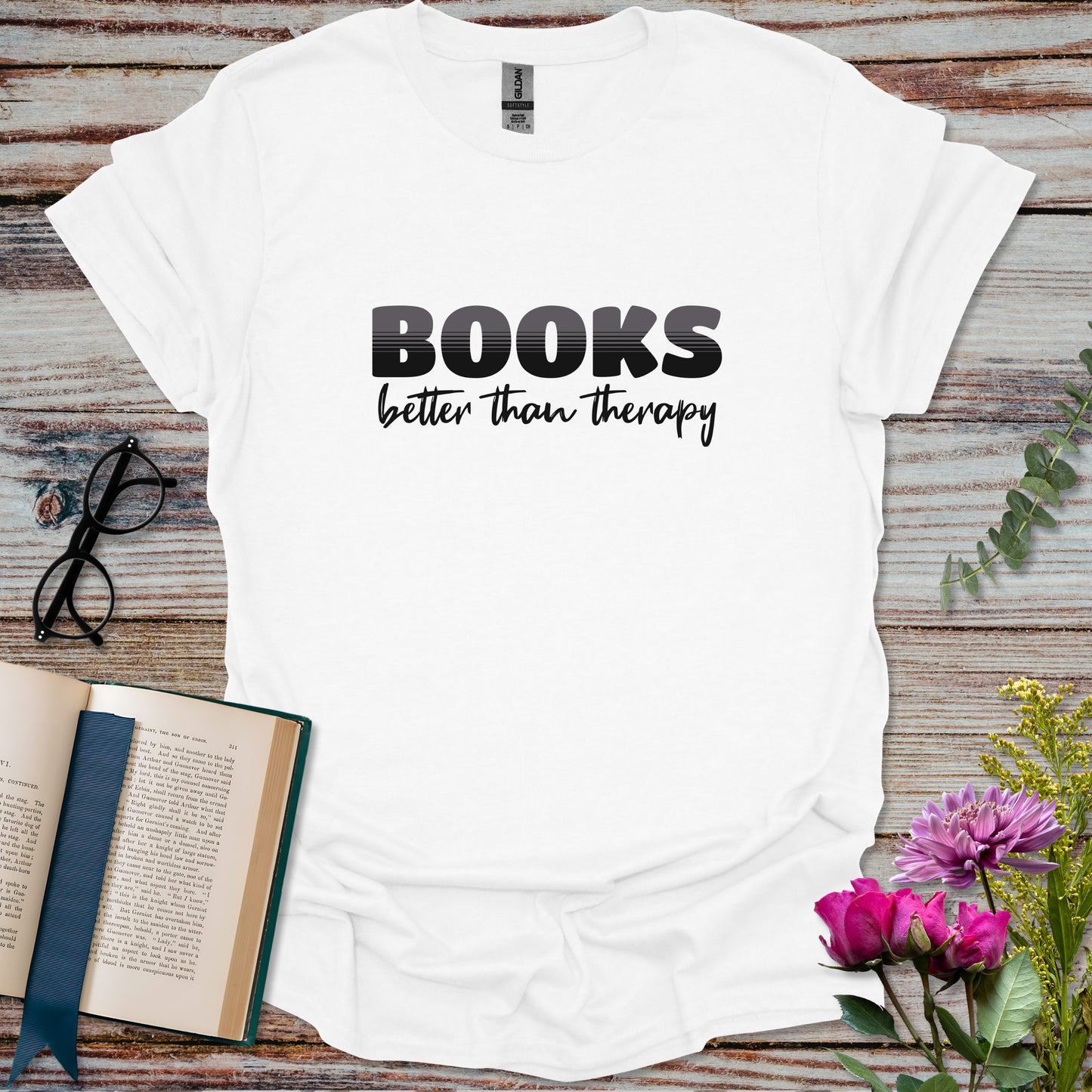 Better Than Therapy Book Lover Minimalist T-shirt