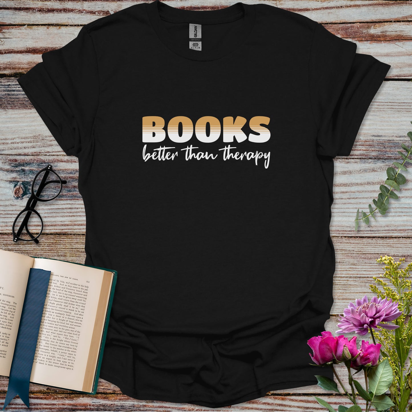 Better Than Therapy Book Lover Minimalist T-shirt