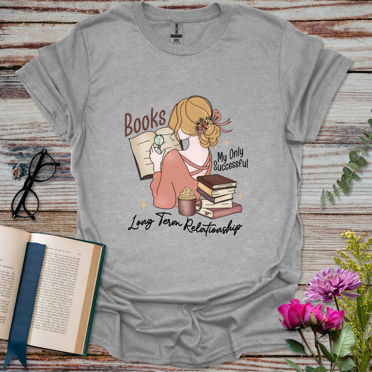 Books My Only Successful Long-Term Relationship T-shirt