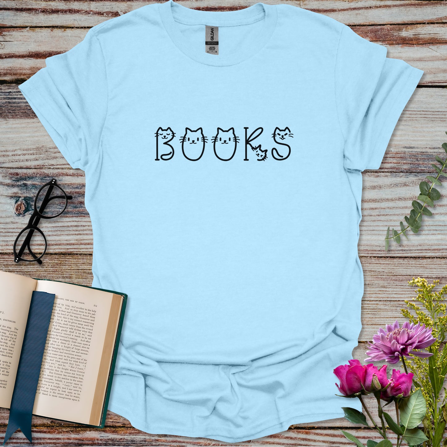 Books and Cats Forever T-shirt