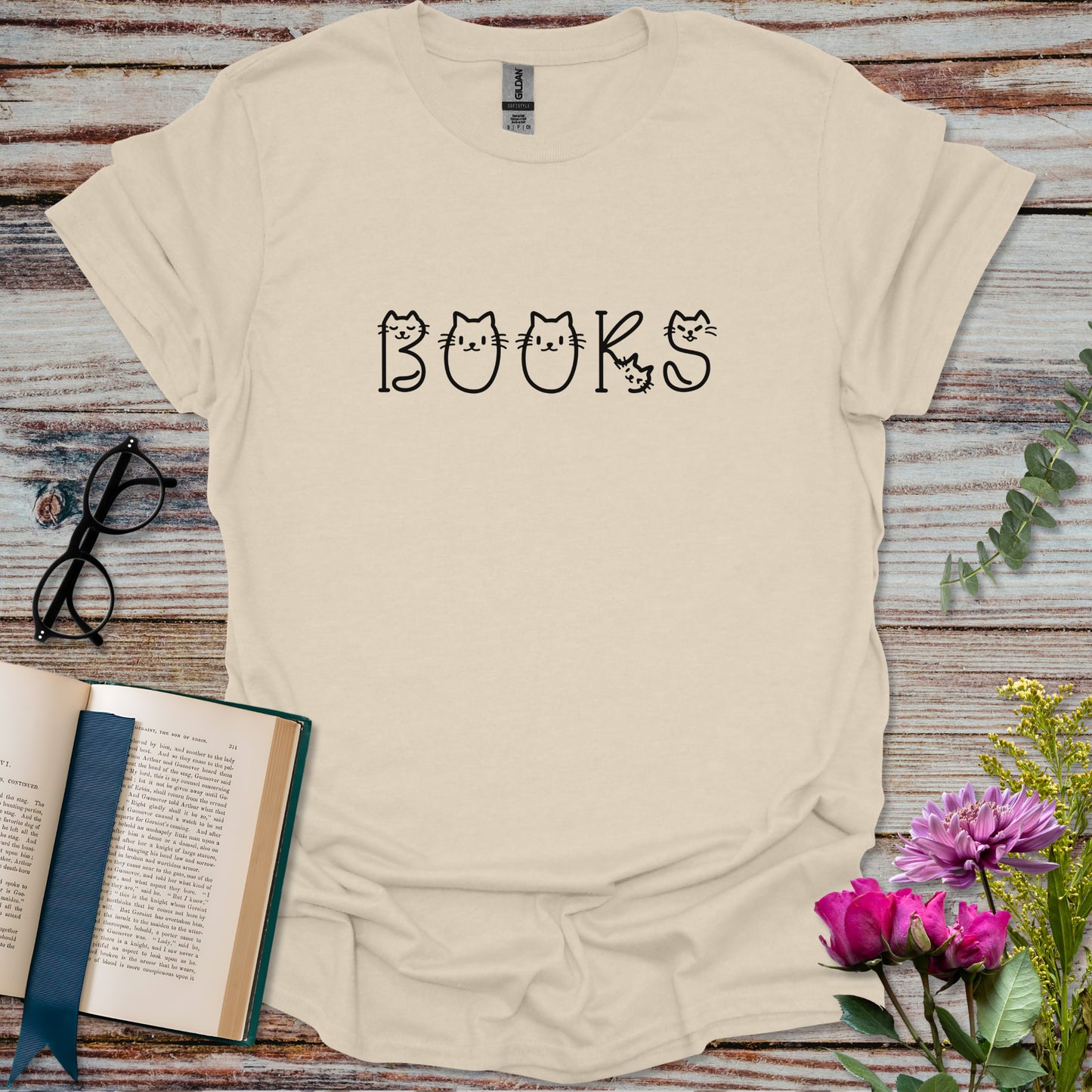 Books and Cats Forever T-shirt