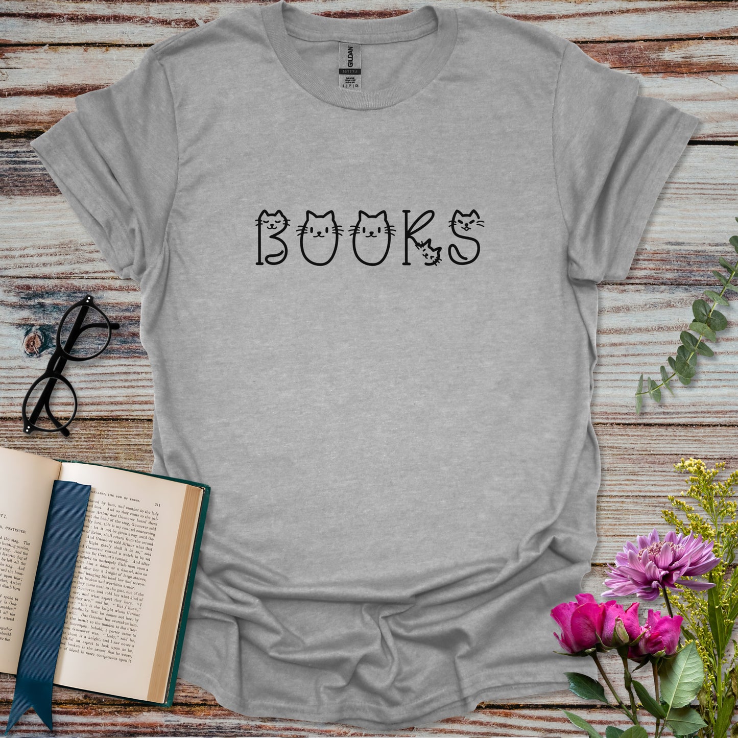 Books and Cats Forever T-shirt