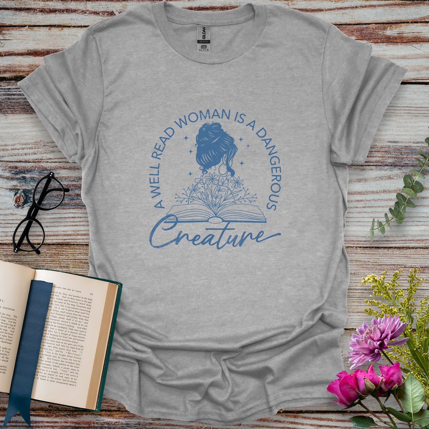 A Well Read Woman is a Dangerous Creature T-shirt