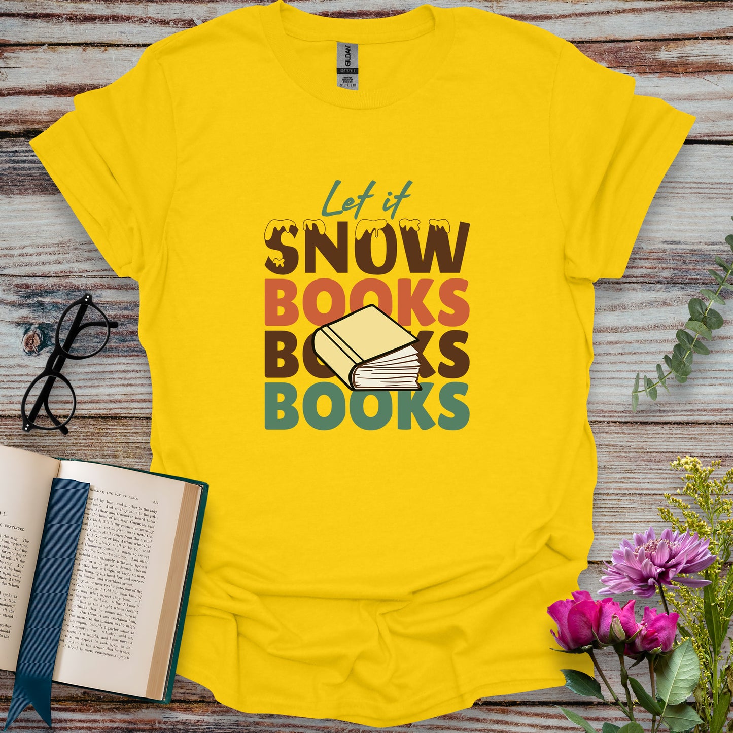 Let it Snow Books T-shirt