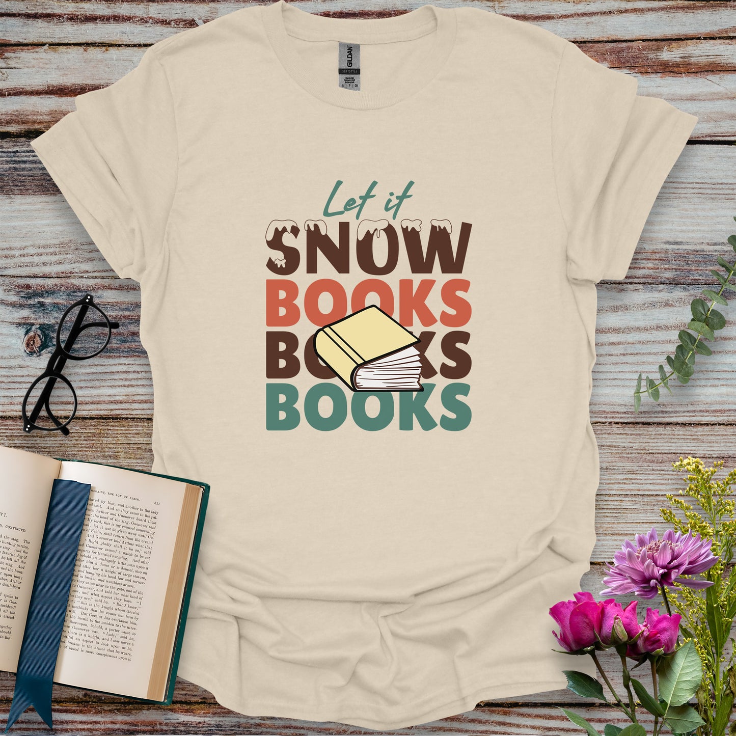 Let it Snow Books T-shirt