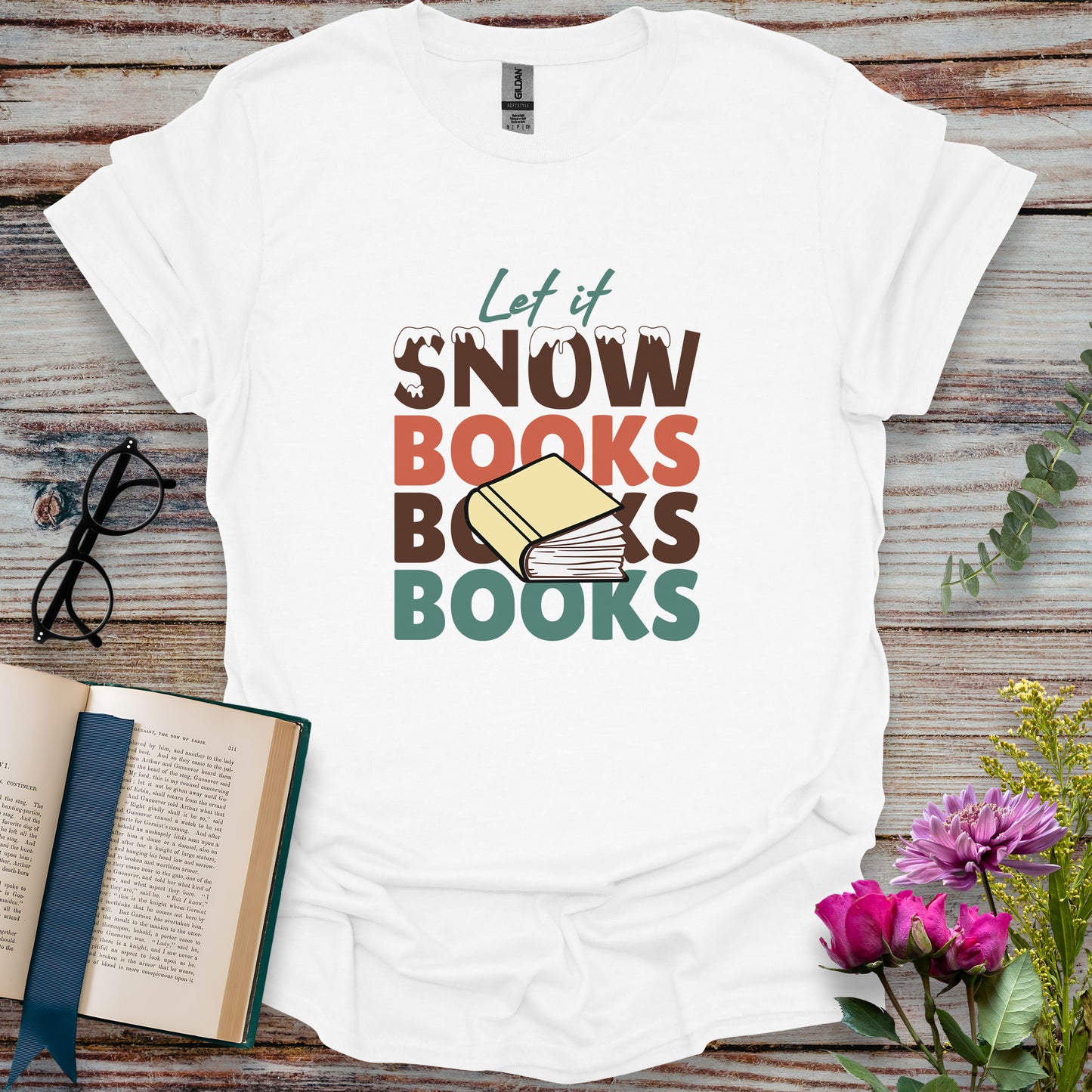 Let it Snow Books T-shirt