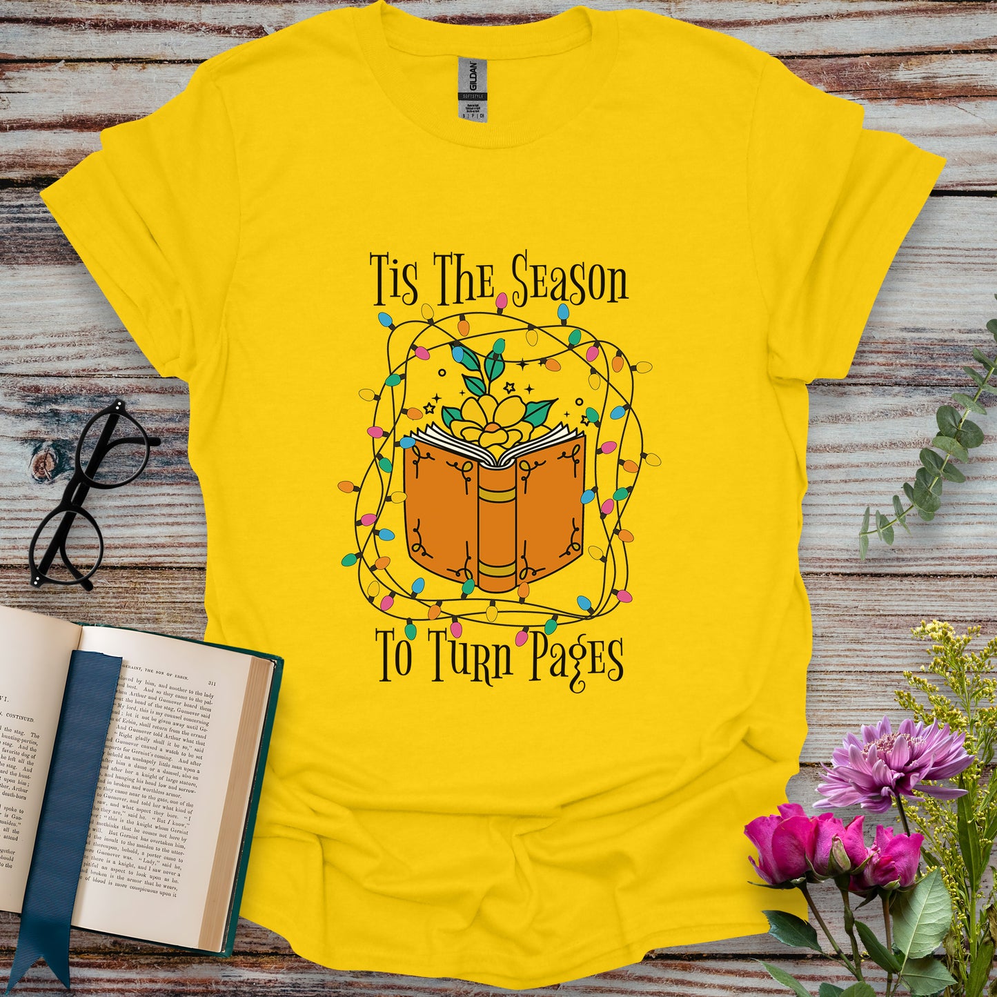 Tis the Season to Turn Pages T-shirt