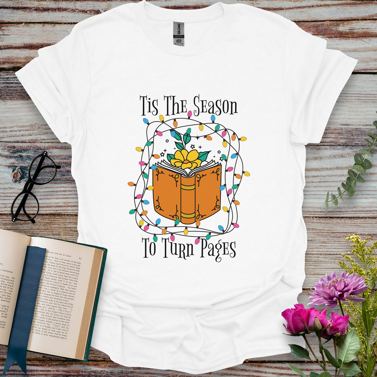 Tis the Season to Turn Pages T-shirt