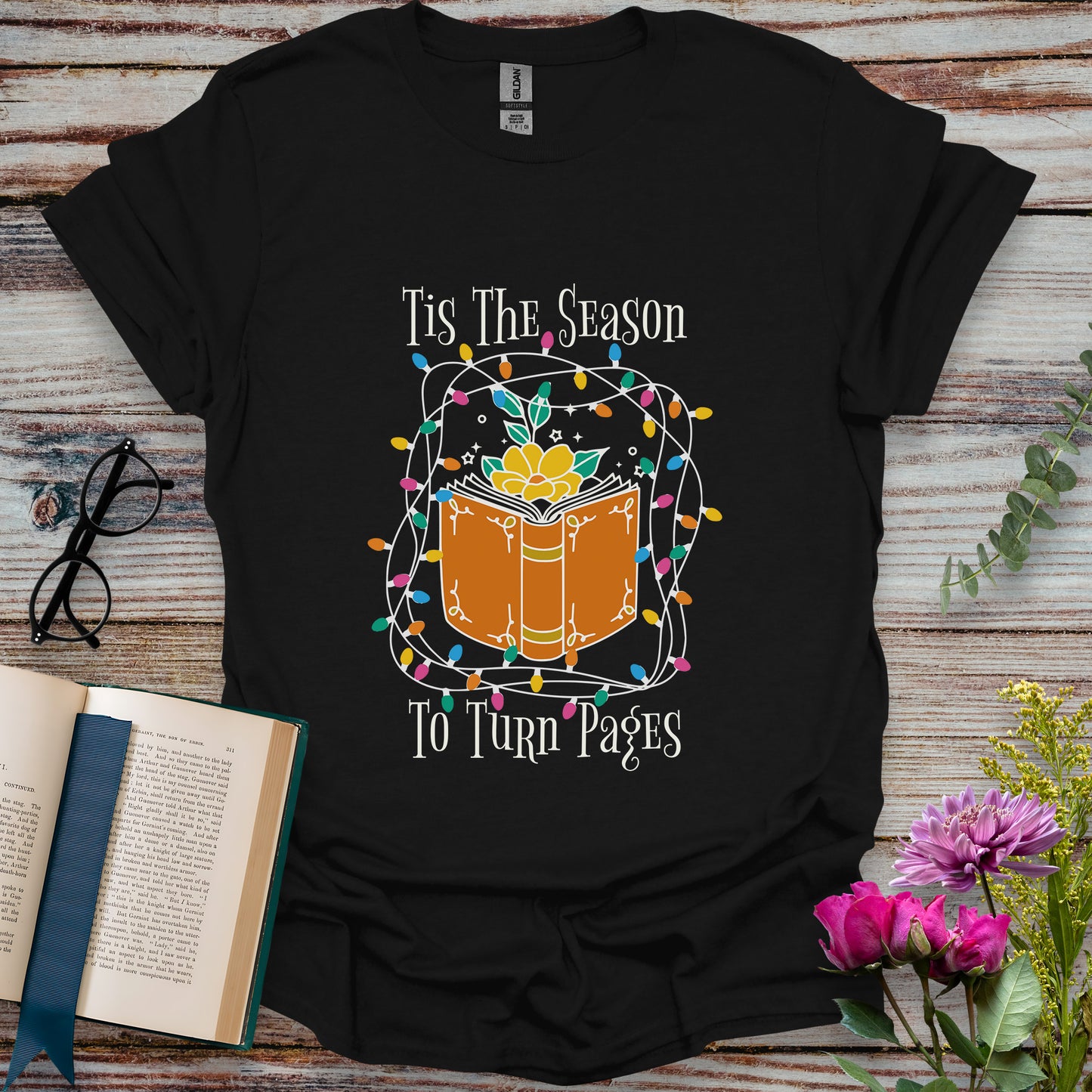 Tis the Season to Turn Pages T-shirt