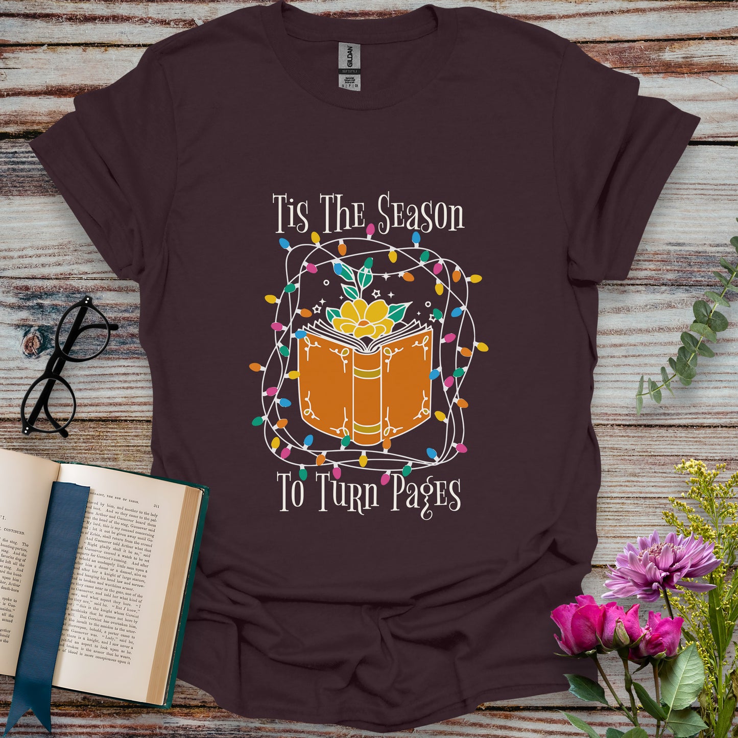 Tis the Season to Turn Pages T-shirt