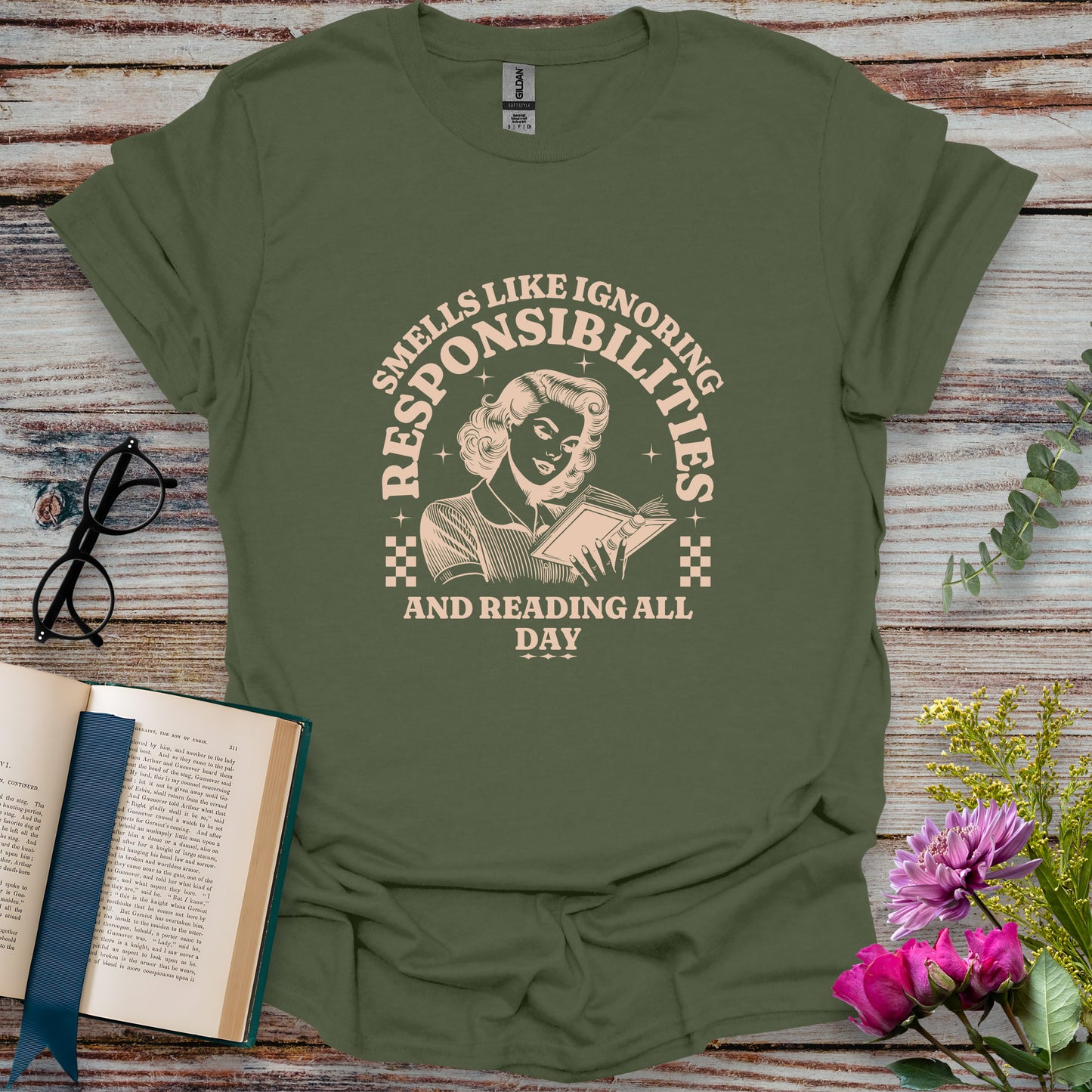 Smells Like Ignoring Responsibilities and Reading All Day T-shirt