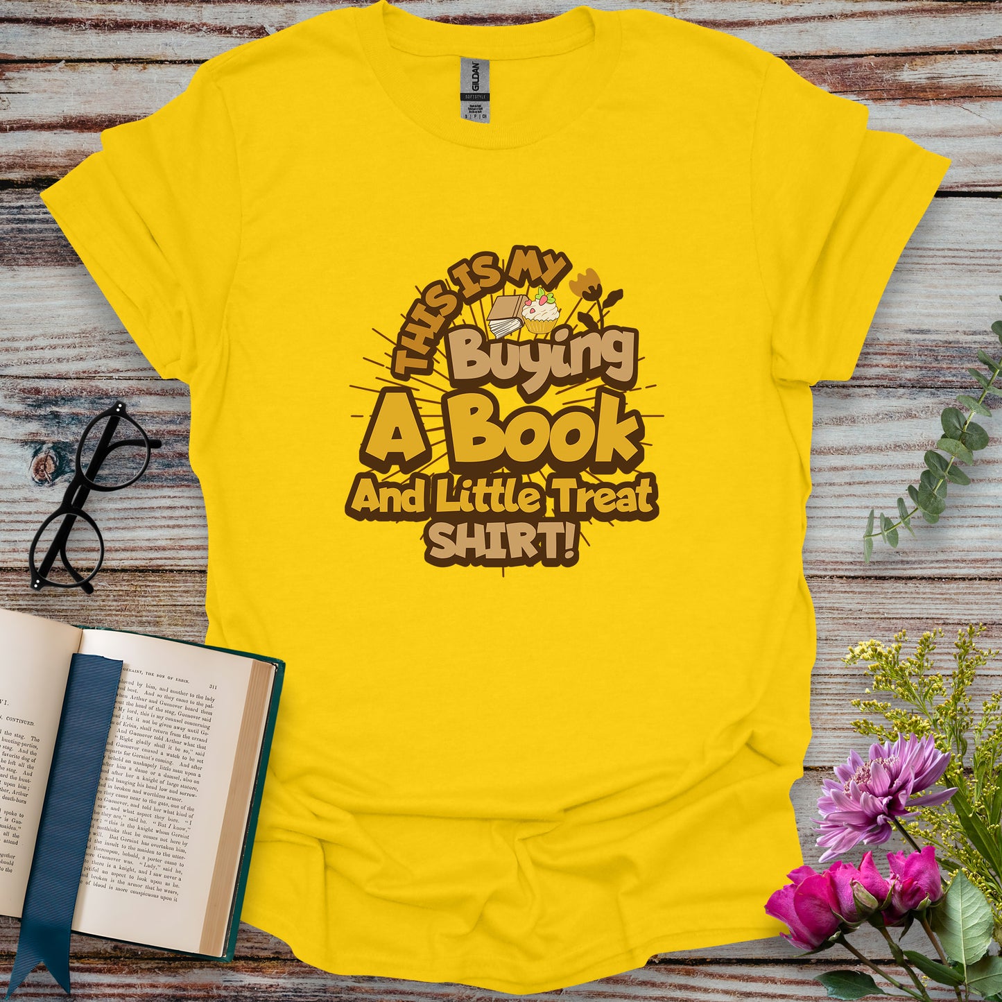 Buying a Book and a Little Treat T-shirt