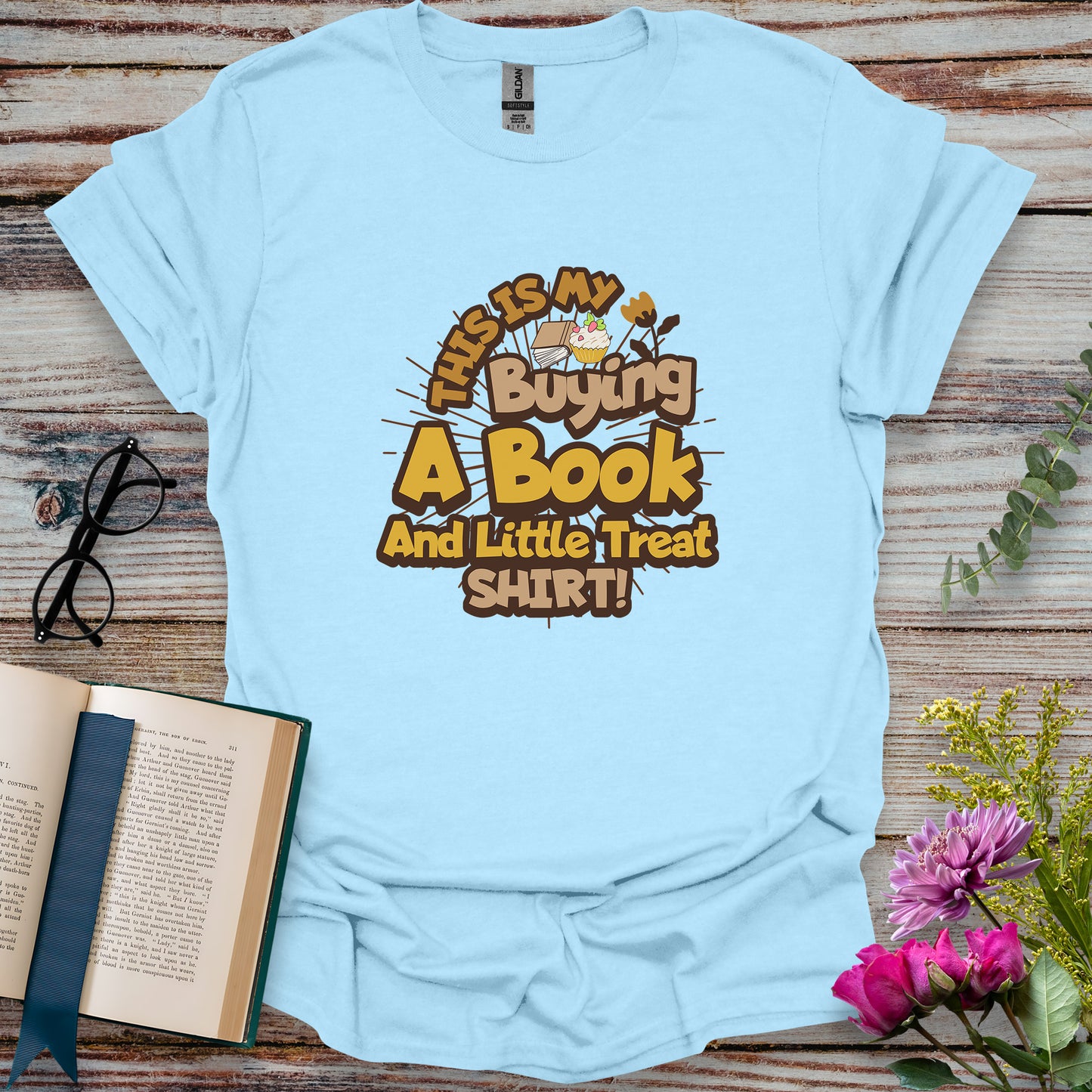 Buying a Book and a Little Treat T-shirt