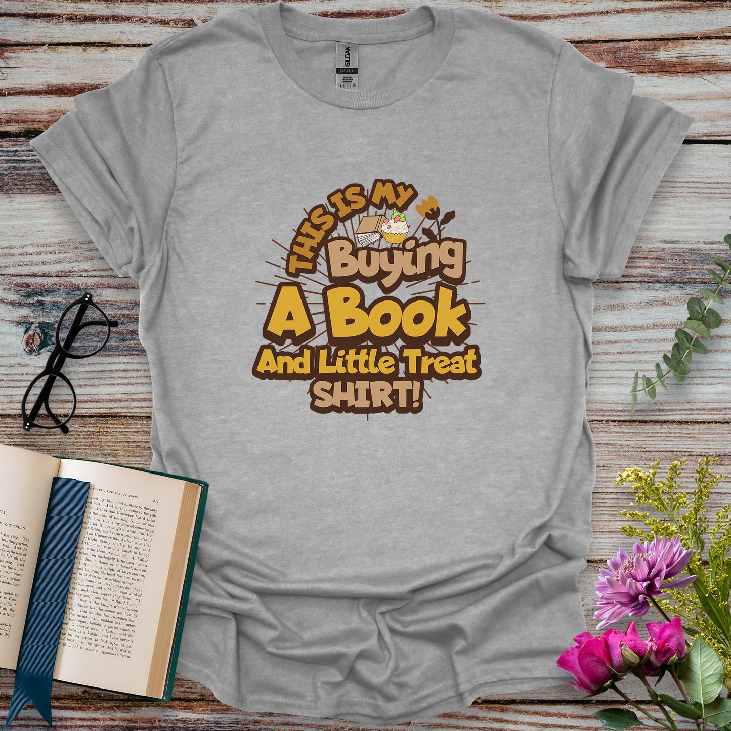 Buying a Book and a Little Treat T-shirt